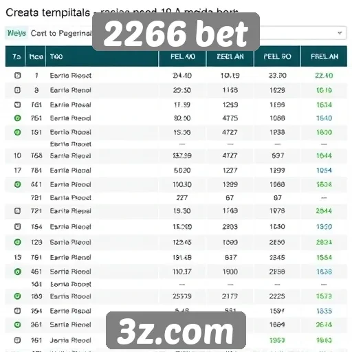 Comparativo das odds disponíveis na 2266 bet
