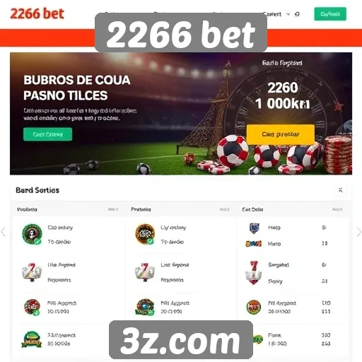 Promoções e bônus do site 2266 bet